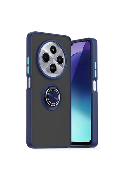 Twin Store غطاء حماية سيليكون لهاتف ريدمي 14C بتصميم مونتريال مع حلقة - أزرق ...