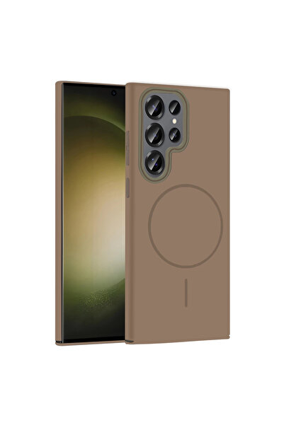 Twin Store غطاء بروش ماج سيف لهاتف جالاكسي إس 24 - تيتانيوم صحراوي