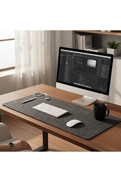 Next Craft Mouse Pad Desk Protector Large Felt Gaming Mat 3mm Anthracite Color 90X48 cm