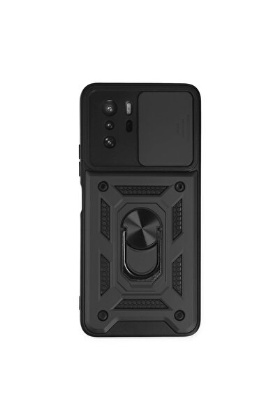 Twin Store غطاء سيليكون لـ Poco X3 GT مع حلقة عدسة بارس - أسود