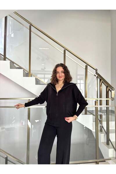 Sude Kızanlıklı Samir Zippered Double Knitwear Set