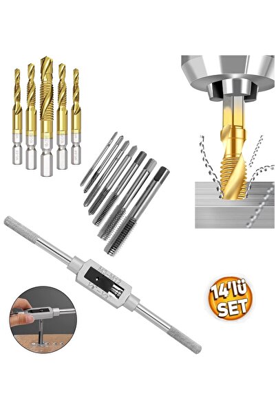 Depolife Matkap uçlu klavuz uç seti kılavuz çekme pah Delme yiv açma titanyum...