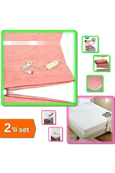 HerEveOyuncak Çift Kişilik Elektrikli Battaniye + Sıvı Geçirmez Yatak Koruyuc...