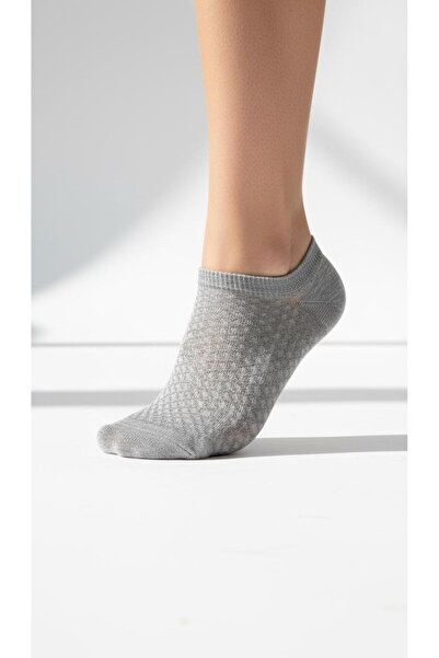 Plus Scorpion Γυναικείες αόρατες κάλτσες σετ 3 τεμαχίων – Βαμβακερές, ελαστικές, με διχτυωτή υφή (Μαύρο Γκρι Λευκό)