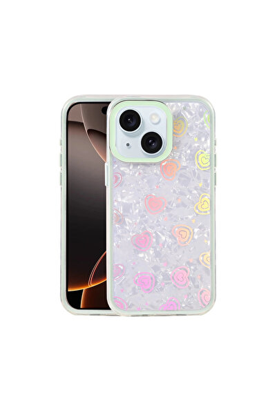 Twin Store غطاء آيفون 14 لومي منقوش - أخضر