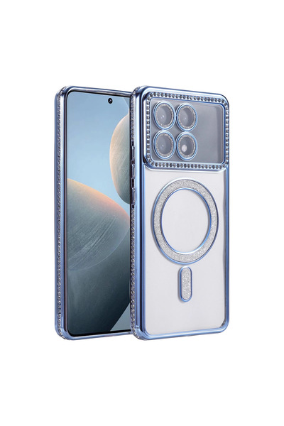 Twin Store حافظة مغناطيسية لامعة لهاتف بوكو X6 -