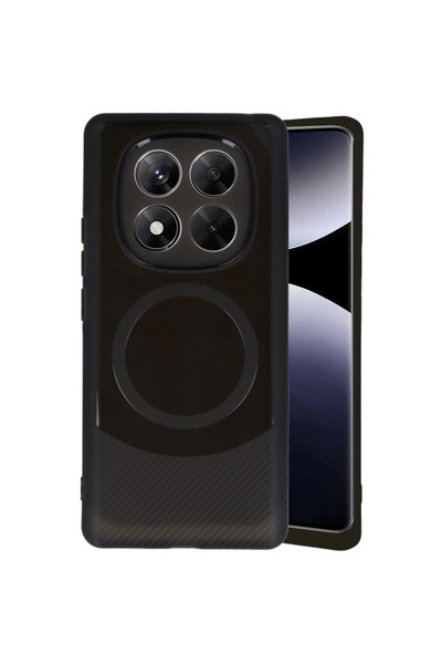 Twin Store غطاء حماية مايا كاربون لهاتف ريدمي نوت 14 5G - أسود