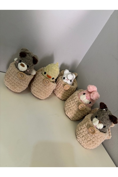lionworkshopp Sürpriz yumurta organik anahtarlık amigurumi