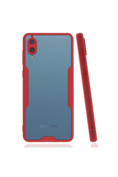 Twin Store حافظة جالاكسي A02 من السيليكون البلاتيني - أحمر