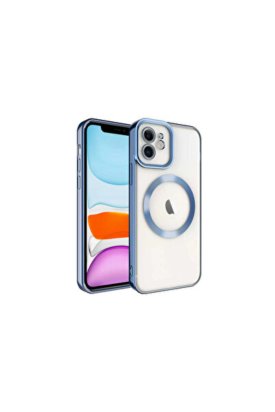 Twin Store غطاء حماية لهاتف آيفون 12 من كروس مغناطيسي - أزرق سييرا