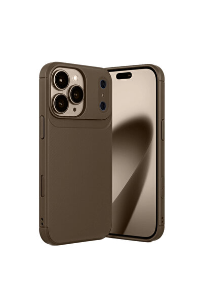 LTG Nova İphone 17 Pro Max Auto Focus Karbon Kapak - Kahverengi