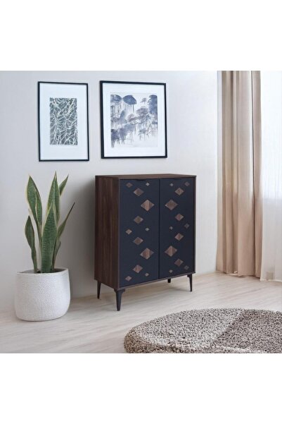 DEC22 A modern shoe cabinet with a distinctive geometric design
