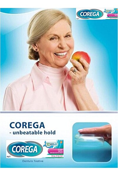 Corega Super denture adhesive cream, flavorless, 40g, antibacterial