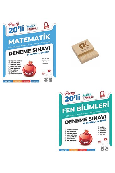 Nartest Yayınları Nartest LGS 8. Sınıf Prestij Matematik ve Fen Bilimleri Den...