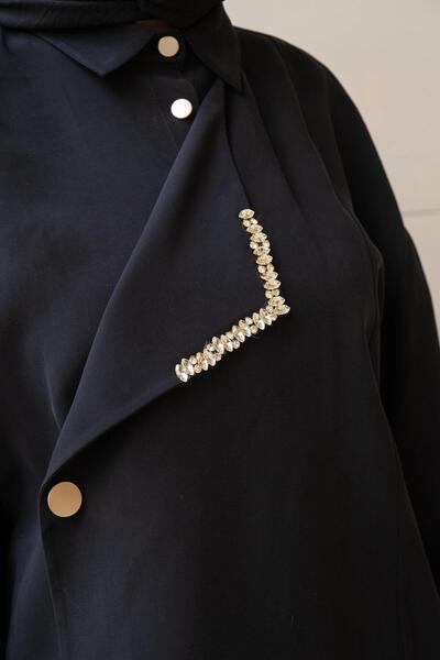 Ghisa Front Embroidered Shirt and Pants Set with Cap