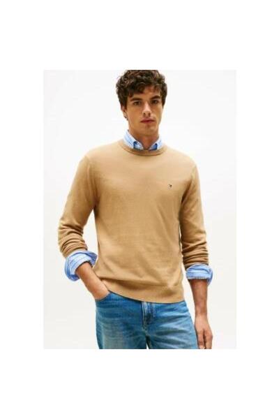 Tommy Hilfiger Pıma Org Ctn Casmere Crew Neck Men's Sweater Mw0Mw28046