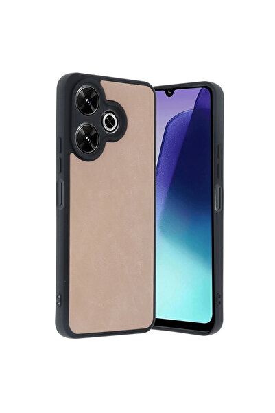 Twin Store غطاء جلدي لهاتف ريدمي 13 4G - لون بودرة