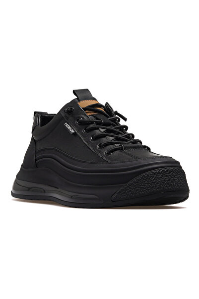 YAŞAR KAŞLI Men's genuine leather casual daily shoes 25k ykö-22114 m black