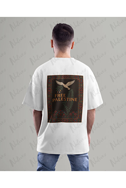 Nulivez Palestine Design Back Printed High Quality Compact Unisex Oversize T-Shirt