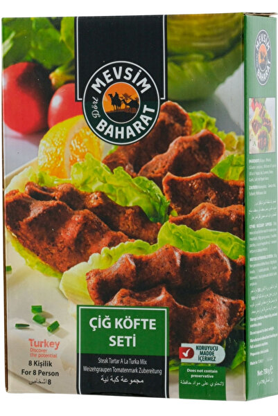 Dört Mevsim Baharat 5'li Çiğ Köfte Harcı Seti – Tam Ölçülü Çiğköfte Baharat ve Bulgur Karışımı