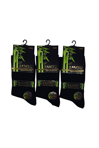 Chance Socks 🧦3'lü Bambu Siyah Kadın Çorap – Yumuşacık, Terletmeyen ve Rahat...