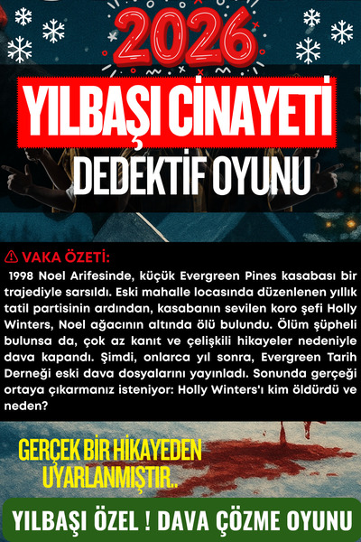 GameBulance New Year's Case, New Year's Case, Detective Game, Murder Solving Box Game, New Year's Activity