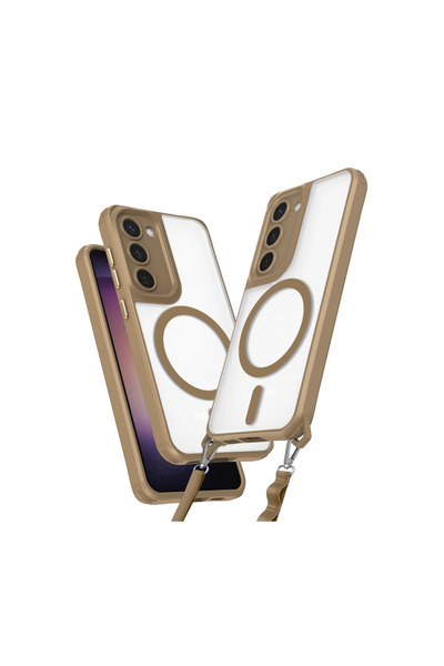 Najmaddin حافظة سامسونج جالاكسي S23 من السيليكون من إنكا ماجسيف - صحراوي