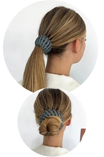 Stone Family Gray Color Matte Appearance Practical Hair Clip