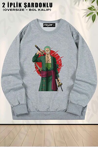 ZOKAWEAR Φούτερ Unisex One Piece Roronoa Zoro Special με τύπωμα oversized με ...