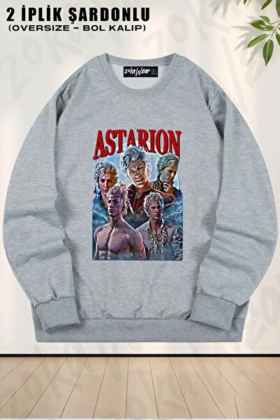 ZOKAWEAR Unisex Astarion the Vampire Printed Oversized Crew Neck Sweatshirt