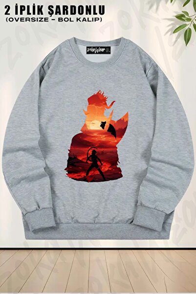 ZOKAWEAR Unisex Baldurs Gate 3 Karlach iluzie negativă cu imprimeu supradimen...