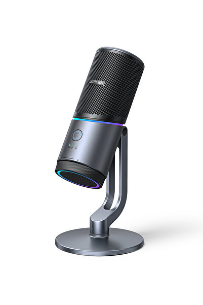 Ugreen Mikrofon 24bit/96kHz Işıklı USB Ses Kontrolü, Yayın, Oyun, Kayıt, PS5 Kondenser Mikrofon, 356