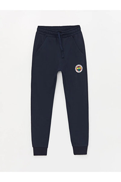LCW Kids Lacivert Beli Lastikli Kanarya Baskılı Erkek Çocuk Jogger Eşofman Altı
