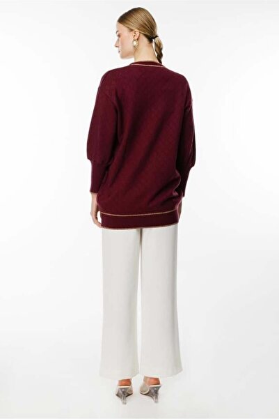 Ghisa Baklava Patterned Dragonfly Knitwear Cardigan