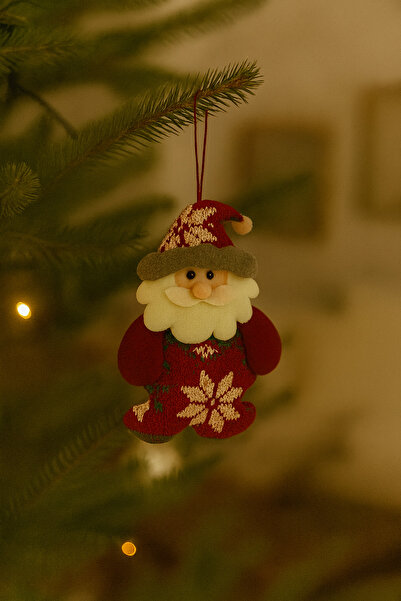 uğurlu dükkan زخرفة شجرة سانتا كلوز بزخارف من الفيلت بطول 11 سم