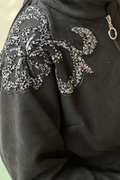 FUAT GÜRSEN Fuat Gürşen Sequin Embroidered Zippered Belted Suede Jacket