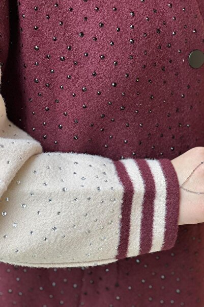 Ghisa Front and Back Fully Studded Stone Snap Fastener Jacket