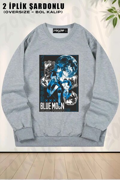 ZOKAWEAR Unisex Vanitas No Carte cu imprimeu supradimensionat guler rotund Sw...