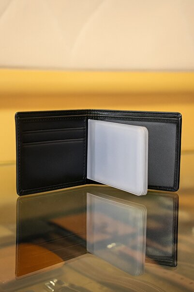 Newish Polo Genuine Leather Credit Card Holder Wallet Side Model