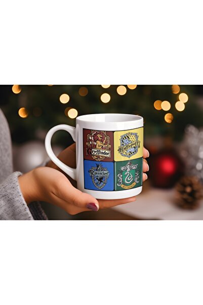 Beramussa كوب هاري بوتر هوجورتس - تصميم شعار جريفندور وهافلباف وريفينكلو وسلي...