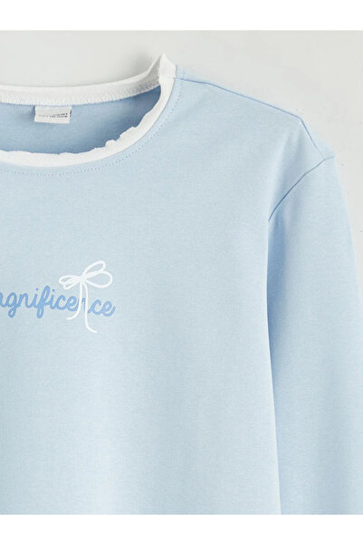 LC Waikiki Tricou pentru fetiță cu imprimeu cu guler rotund