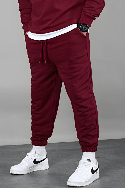 ruNadeS Men's Three Thread Sweatpants with Elastic Cuffs