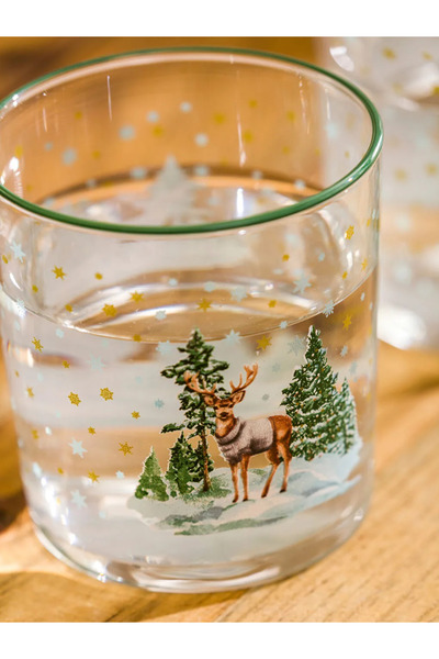 LC Waikiki New Year Themed Glass Cup Set of 3 380 ml