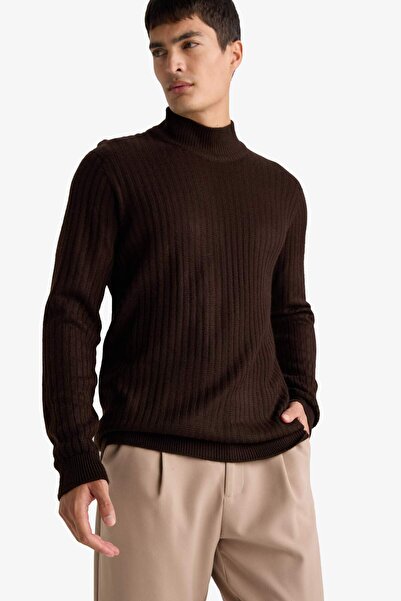 DeFacto Standard Fit Turtleneck Knit Sweater F4623Ax25Wn