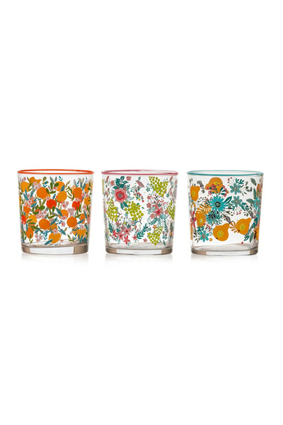 LC Waikiki Çiçek Printed Glass Cup Set 3-Piece 380 ml