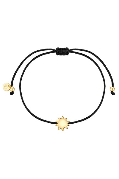Glanzstücke München Textilarmband Armband Sterling Silber gelbgold Textil (sc...
