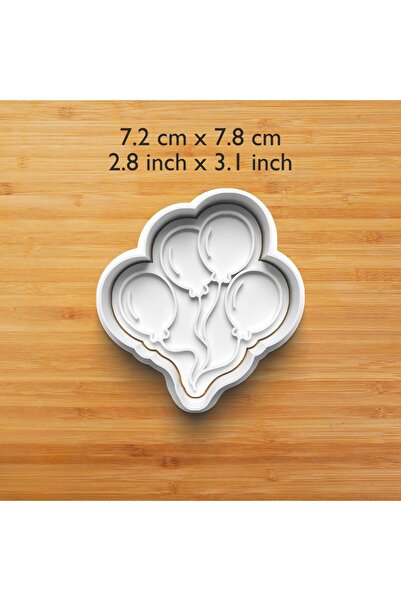 Hobist Balloons Set of 4 Cookie and Sugar Dough Molds