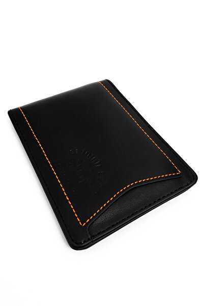 Newish Polo Genuine Leather Credit Card Holder Wallet Side Model