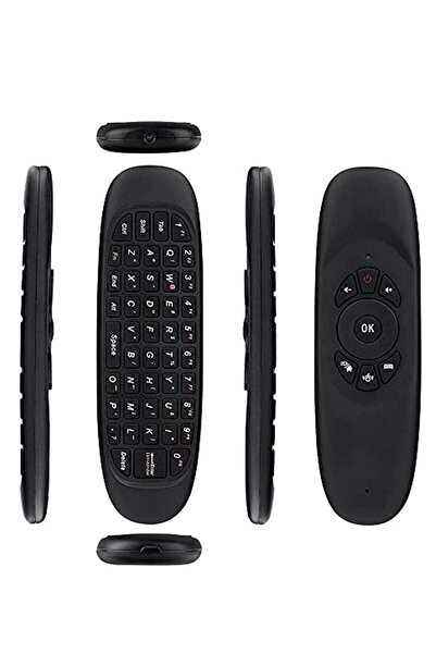 Generic جهاز تحكم عن بعد عالمي للتلفزيون لاسلكي مع ماوس هوائي ولوحة مفاتيح للتلفزيون الذكي
