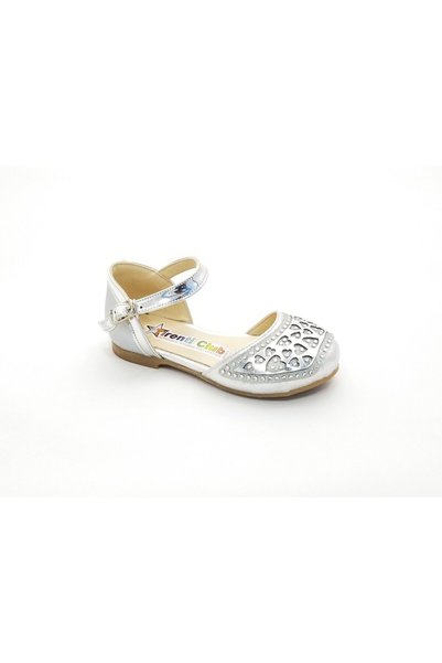 VUUDY Girl's Heart Evening Dress Shoes (Size Range 26-30) V.20P-26 - Silver